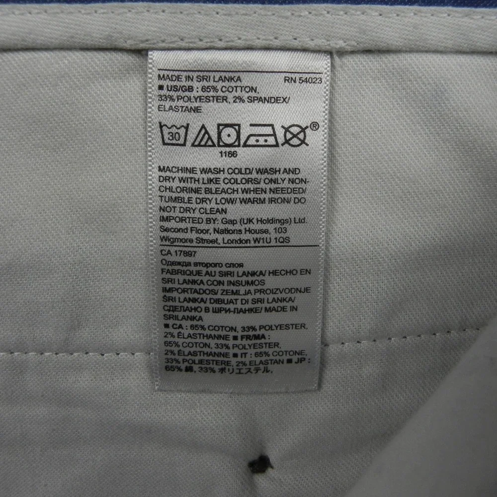 Banana Republic Heritage Collection Chinos Mens 33x30 Blue Stretch Cotton Pants